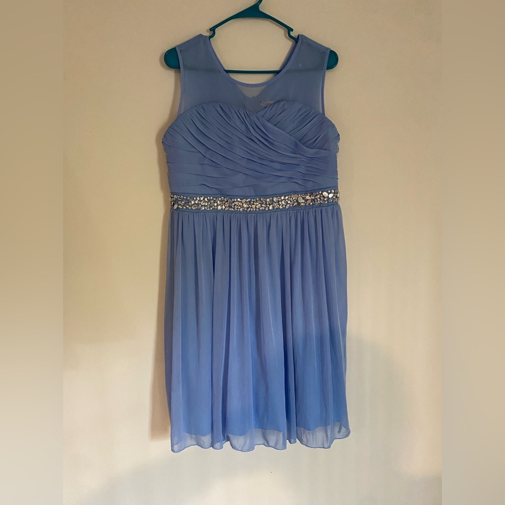 Embellished Illusion-Neck Dress